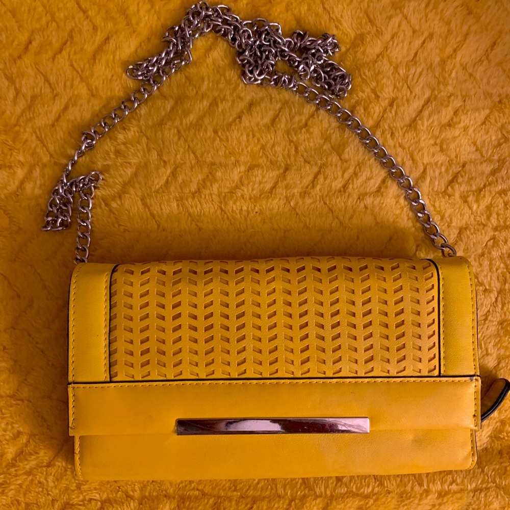 2/$15 Yellow crossbody bag /wallet